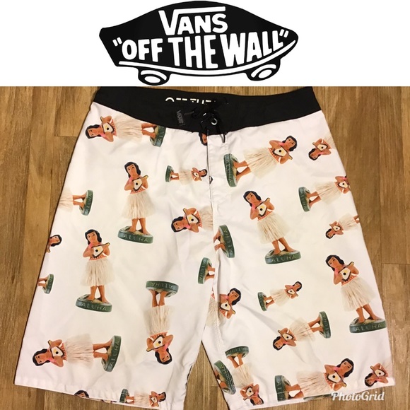 Vans Other - Off The Wall Hawaiian Hula Girl Board Shirts 34